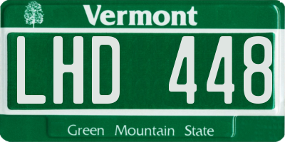 VT license plate LHD448