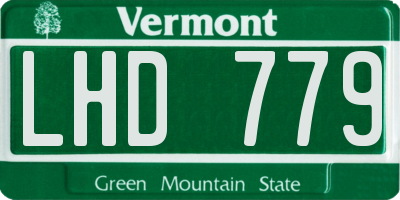 VT license plate LHD779