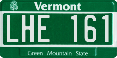 VT license plate LHE161
