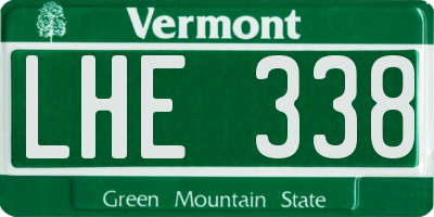 VT license plate LHE338