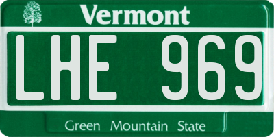 VT license plate LHE969