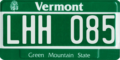 VT license plate LHH085