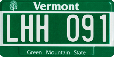 VT license plate LHH091
