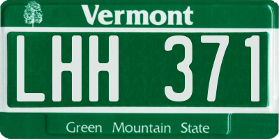 VT license plate LHH371