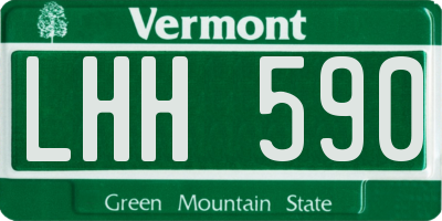 VT license plate LHH590