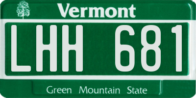 VT license plate LHH681