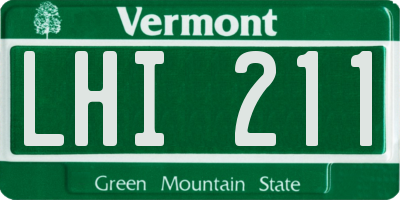 VT license plate LHI211