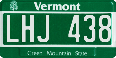VT license plate LHJ438