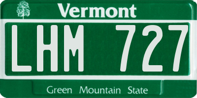 VT license plate LHM727