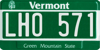 VT license plate LHO571