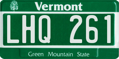 VT license plate LHQ261