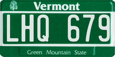 VT license plate LHQ679