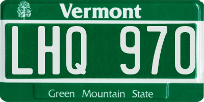 VT license plate LHQ970