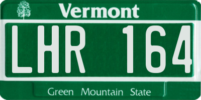 VT license plate LHR164