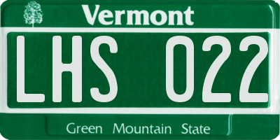 VT license plate LHS022