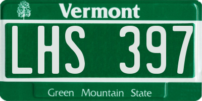 VT license plate LHS397