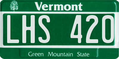 VT license plate LHS420