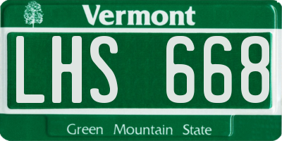 VT license plate LHS668
