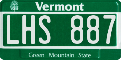 VT license plate LHS887