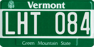 VT license plate LHT084