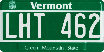 VT license plate LHT462