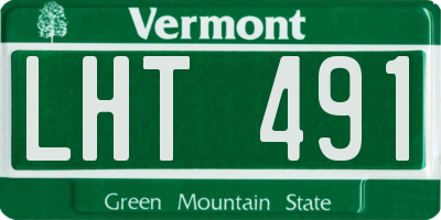 VT license plate LHT491