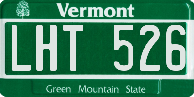 VT license plate LHT526