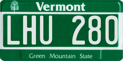 VT license plate LHU280