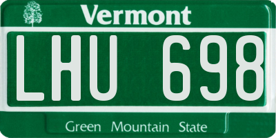 VT license plate LHU698