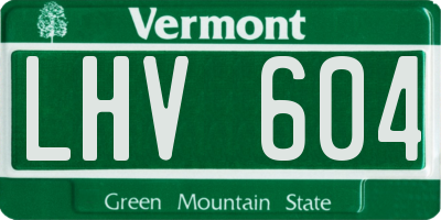 VT license plate LHV604
