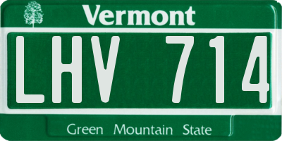 VT license plate LHV714
