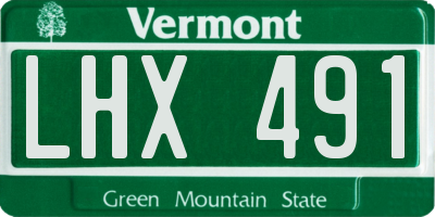 VT license plate LHX491