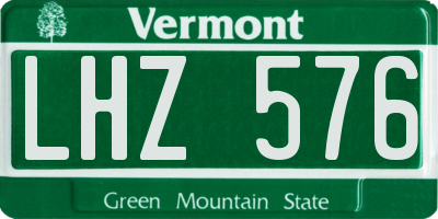 VT license plate LHZ576