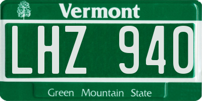 VT license plate LHZ940