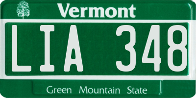 VT license plate LIA348