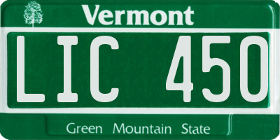 VT license plate LIC450