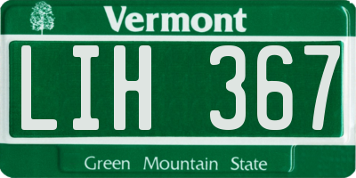 VT license plate LIH367