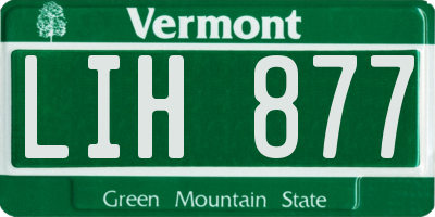 VT license plate LIH877