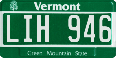 VT license plate LIH946