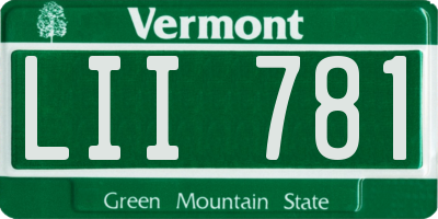 VT license plate LII781