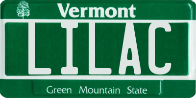 VT license plate LILAC
