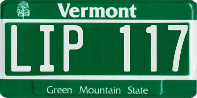 VT license plate LIP117