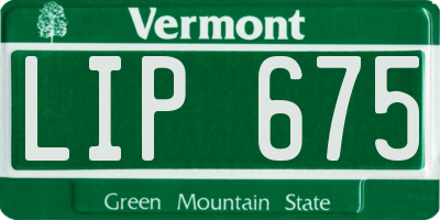 VT license plate LIP675