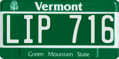 VT license plate LIP716