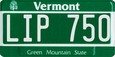 VT license plate LIP750