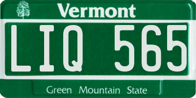 VT license plate LIQ565
