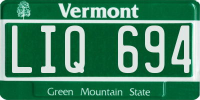 VT license plate LIQ694