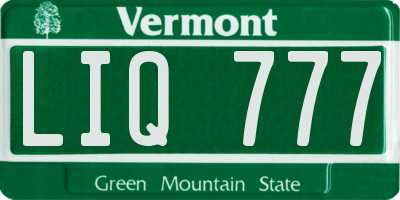 VT license plate LIQ777