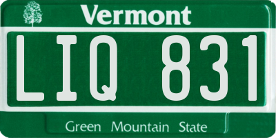 VT license plate LIQ831