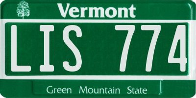 VT license plate LIS774